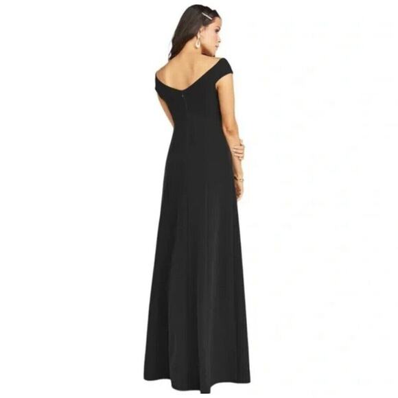Show Me Your Mumu Zurich Knot Gown Dress Size XXS Black Stretch Crepe - Picture 2 of 12